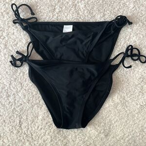 Set of 2 Xhilaration Black string bikini bottom